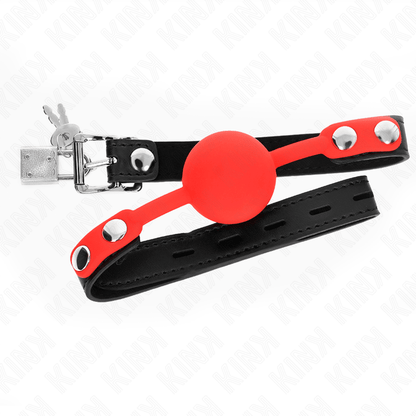 KINK - SILICONE BALL 4 CM GAG WITH LOCK 60 x 2 CM - Kink&Play