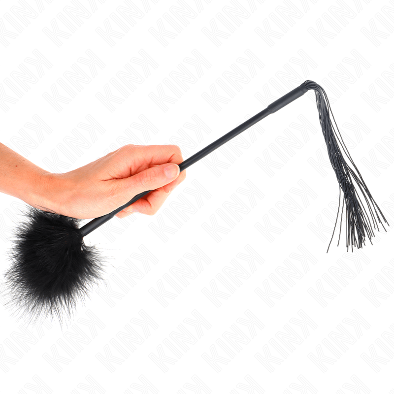 KINK - SILICONE WHIP WITH FEATHERS FOR TICKLE 47 CM - Kink&Play