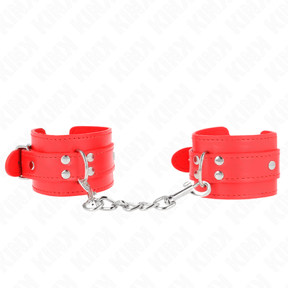 KINK - SIMPLE WRIST RESTRAINTS RED ADJUSTABLE 20 - 23 CM X 5.5 CM - Kink&Play