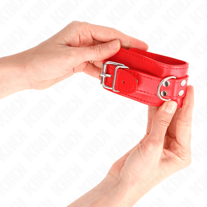 KINK - SIMPLE WRIST RESTRAINTS RED ADJUSTABLE 20 - 23 CM X 5.5 CM - Kink&Play