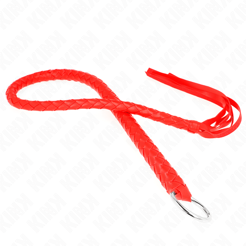 KINK - SNAKE WHIP WITH RED HAND RING 65 CM - Kink&Play