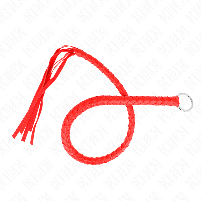 KINK - SNAKE WHIP WITH RED HAND RING 65 CM - Kink&Play