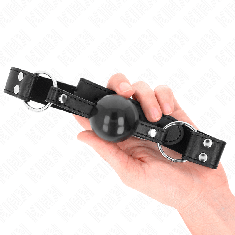 KINK - SOFT AND SOLID BALL 4 CM GAG WITH LEATHERETTE STRAP 62 x 2.5 CM ADJUSTABLE 42 - 58 CM - Kink&Play