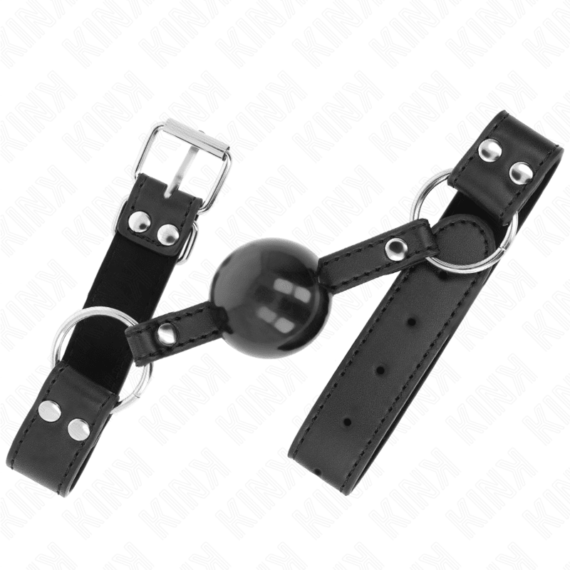 KINK - SOFT AND SOLID BALL 4 CM GAG WITH LEATHERETTE STRAP 62 x 2.5 CM ADJUSTABLE 42 - 58 CM - Kink&Play