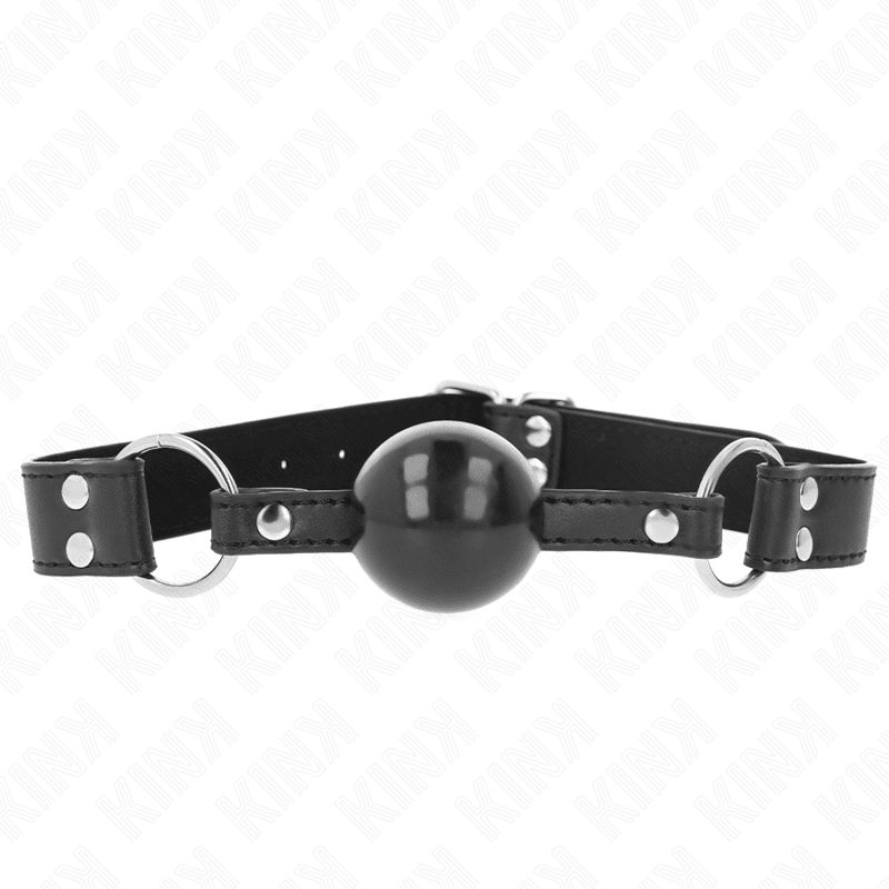 KINK - SOFT AND SOLID BALL 4 CM GAG WITH LEATHERETTE STRAP 62 x 2.5 CM ADJUSTABLE 42 - 58 CM - Kink&Play