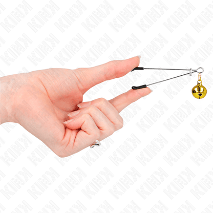 KINK - THIN BELL NIPPLE CLAMPS GOLD 7 CM - Kink&Play