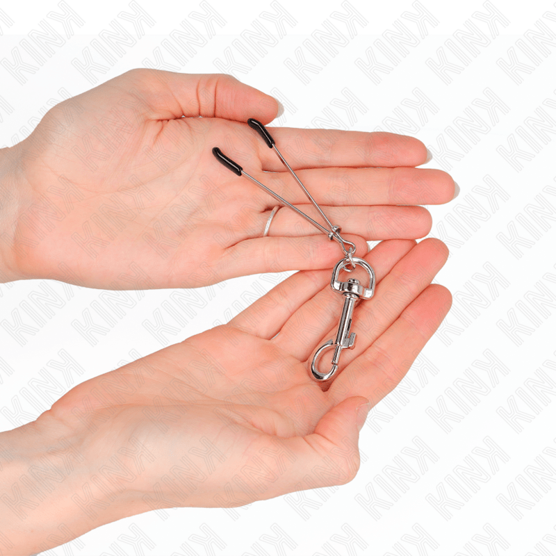 KINK - THIN HOOK NIPPLE CLAMP SILVER 7 CM - Kink&Play