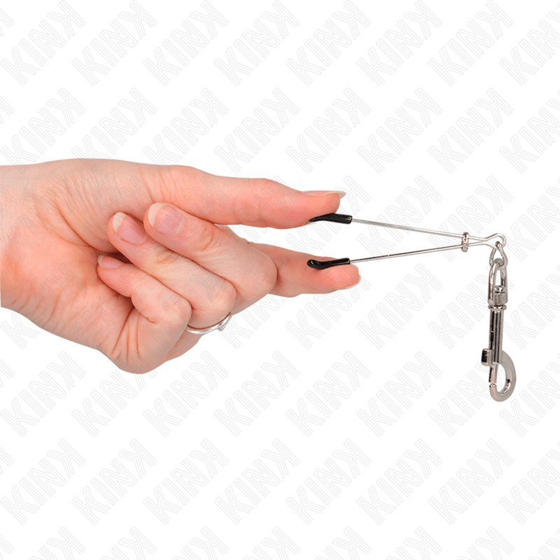 KINK - THIN HOOK NIPPLE CLAMP SILVER 7 CM - Kink&Play