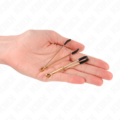 KINK - THIN NIPPLE CLAMPS GOLD 7 CM - Kink&Play