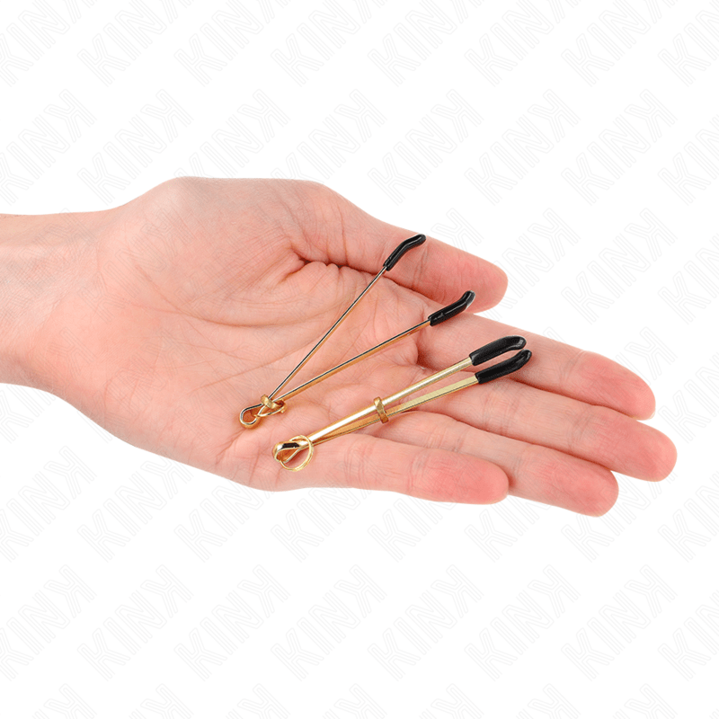 KINK - THIN NIPPLE CLAMPS GOLD 7 CM - Kink&Play