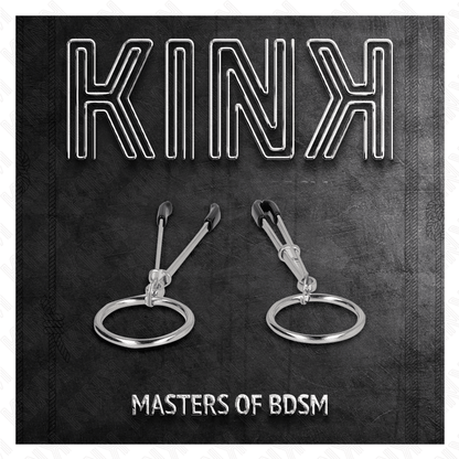 KINK - THIN NIPPLE CLAMPS WITH O - RING 7 CM - Kink&Play