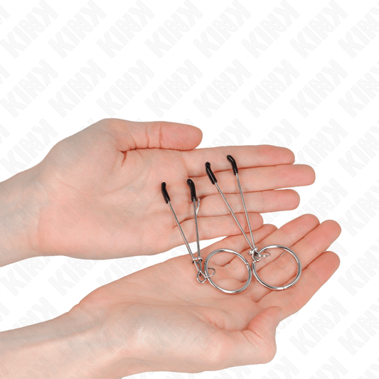 KINK - THIN NIPPLE CLAMPS WITH O - RING 7 CM - Kink&Play