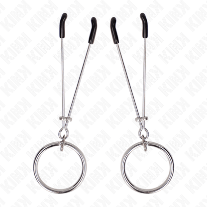 KINK - THIN NIPPLE CLAMPS WITH O - RING 7 CM - Kink&Play
