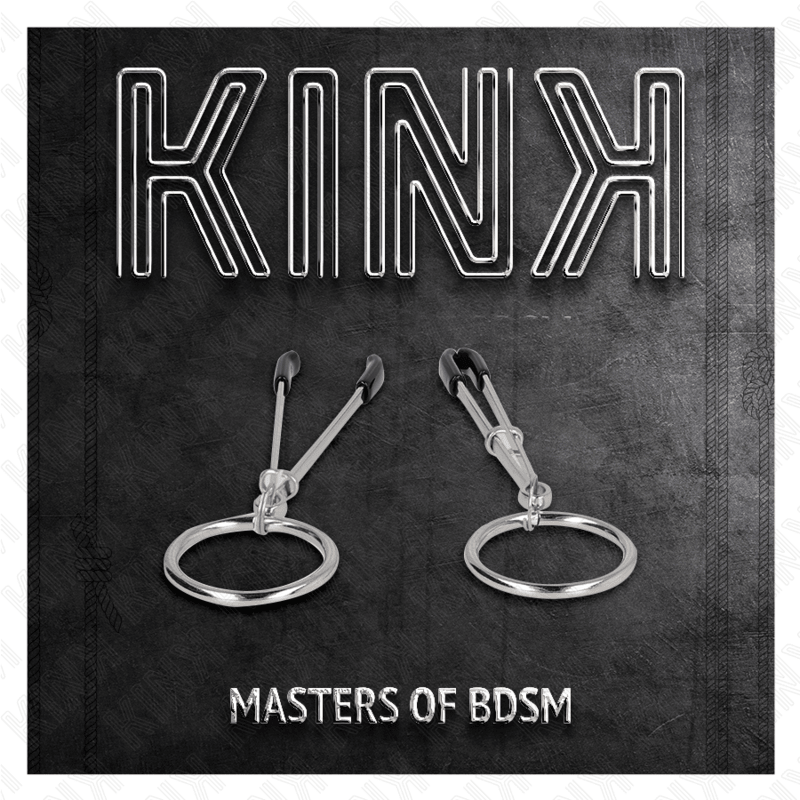 KINK - THIN NIPPLE CLAMPS WITH O - RING 7 CM - Kink&Play