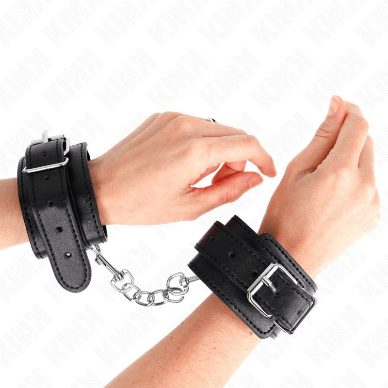 KINK - THIN WRIST RESTRAINTS BLACK ADJUSTABLE 21 - 33 CM - Kink&Play
