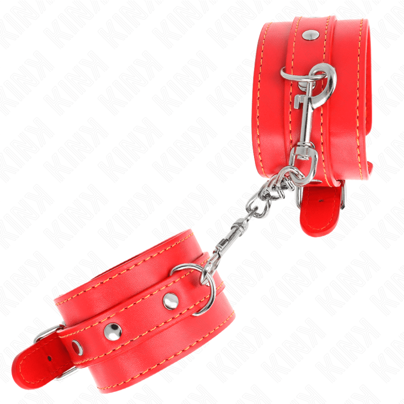 KINK - THIN WRIST RESTRAINTS RED ADJUSTABLE 21 - 33 CM - Kink&Play