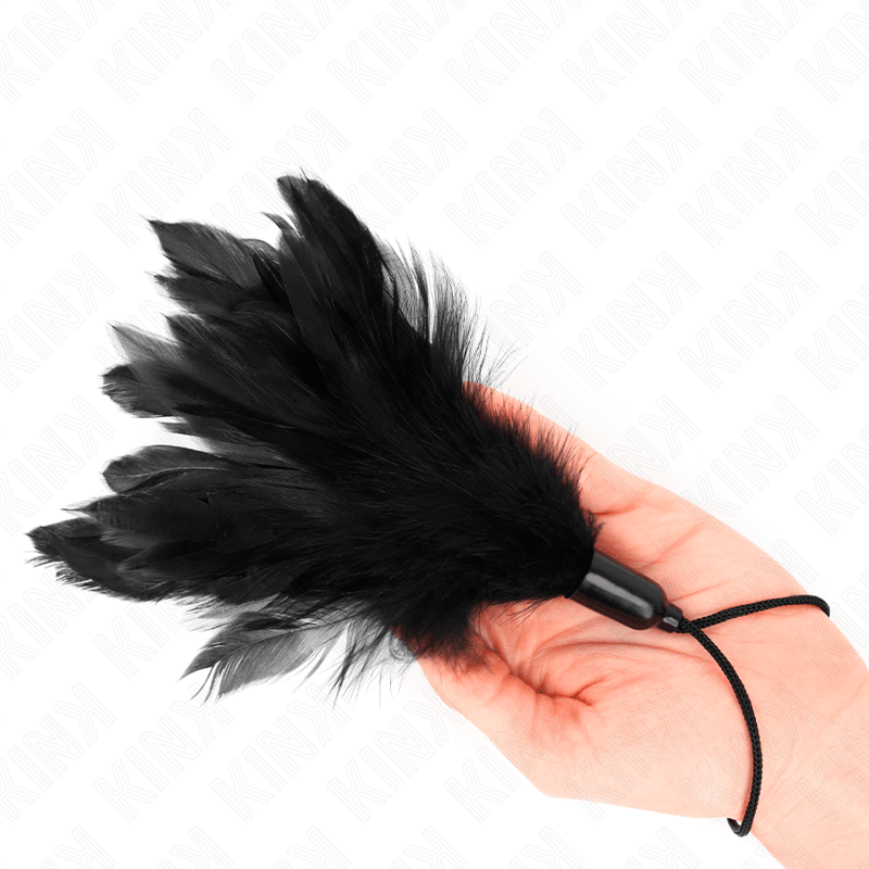 KINK - TICKLE FEATHERS WITH ROPE HANDLE PLASTIC BASE 15 CM - Kink&Play