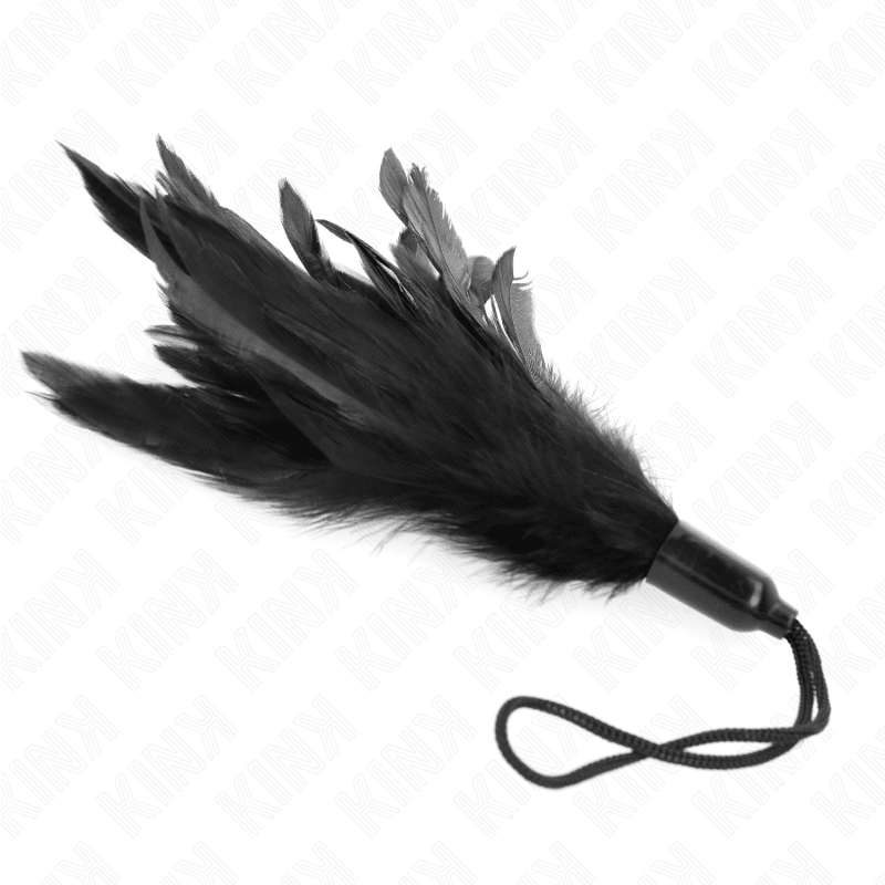 KINK - TICKLE FEATHERS WITH ROPE HANDLE PLASTIC BASE 15 CM - Kink&Play