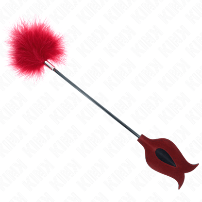 KINK - TICKLE FEATHERS WITH ROSE - SHAPED PADDLE 8 CM - Kink&Play