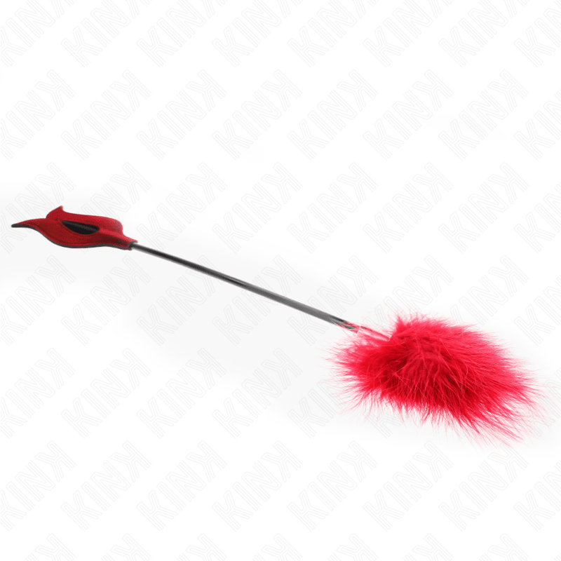 KINK - TICKLE FEATHERS WITH ROSE - SHAPED PADDLE 8 CM - Kink&Play