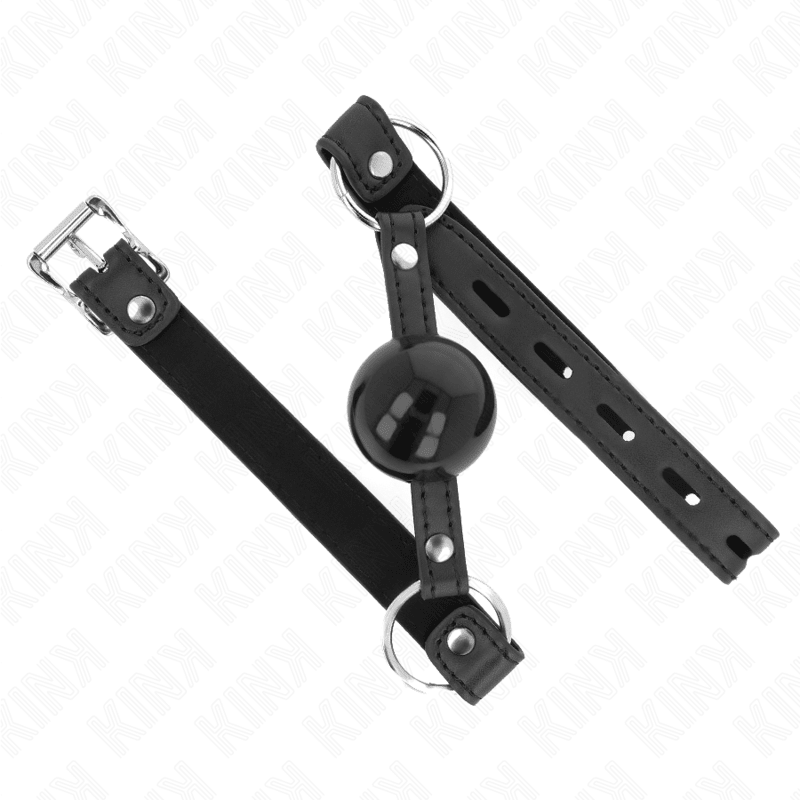 KINK - TPE BALL 4 CM GAG WITH BLACK LOCK 60 x 2 CM - Kink&Play