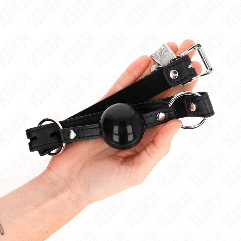 KINK - TPE BALL 4 CM GAG WITH BLACK LOCK 60 x 2 CM - Kink&Play