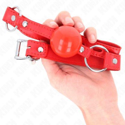 KINK - TPE BALL 4 CM GAG WITH ROJO LOCK 60 x 2 CM - Kink&Play