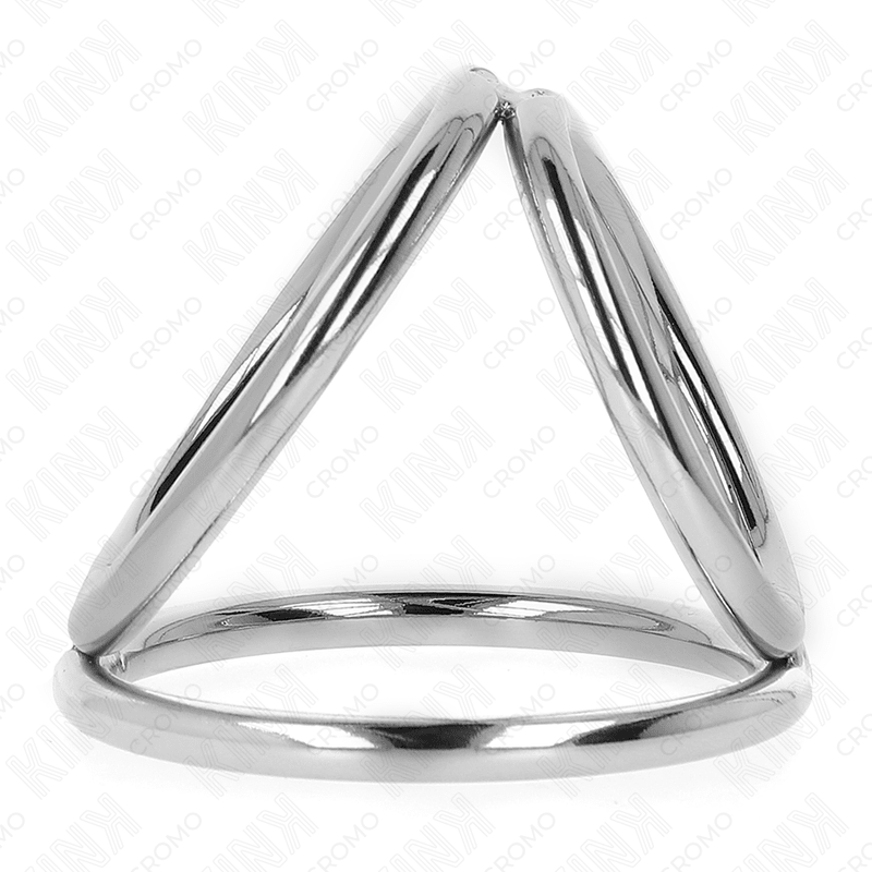 KINK - TRIPLE CHROME METAL PENIS RING 3.8 CM TO 5 CM MODEL 2 - Kink&Play