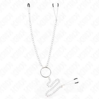 KINK - TRIPLE NIPPLE AND CLIT CLAMPS WITH CHAIN MODEL 1 - Kink&Play