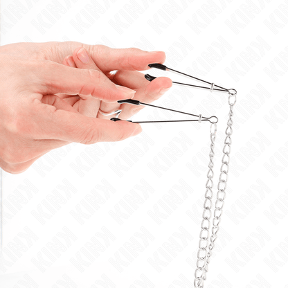 KINK - TRIPLE NIPPLE AND CLIT CLAMPS WITH CHAIN MODEL 1 - Kink&Play