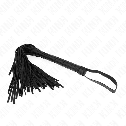 KINK - WHIP WITH BLACK TEXTURED HANDLE 48.5 CM - Kink&Play