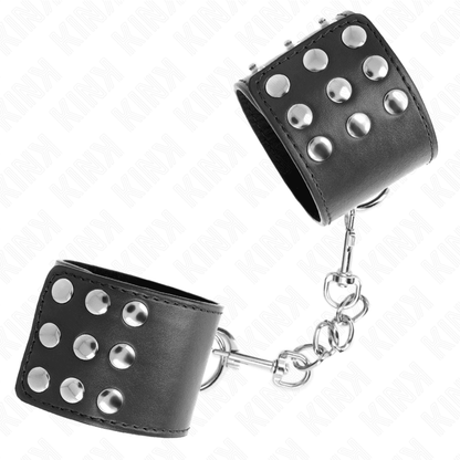 KINK - WRIST RESTRAINTS WITH SNAP FASTEN BLACK ADJUSTABLE 19 - 24 CM X 5.5 CM - Kink&Play