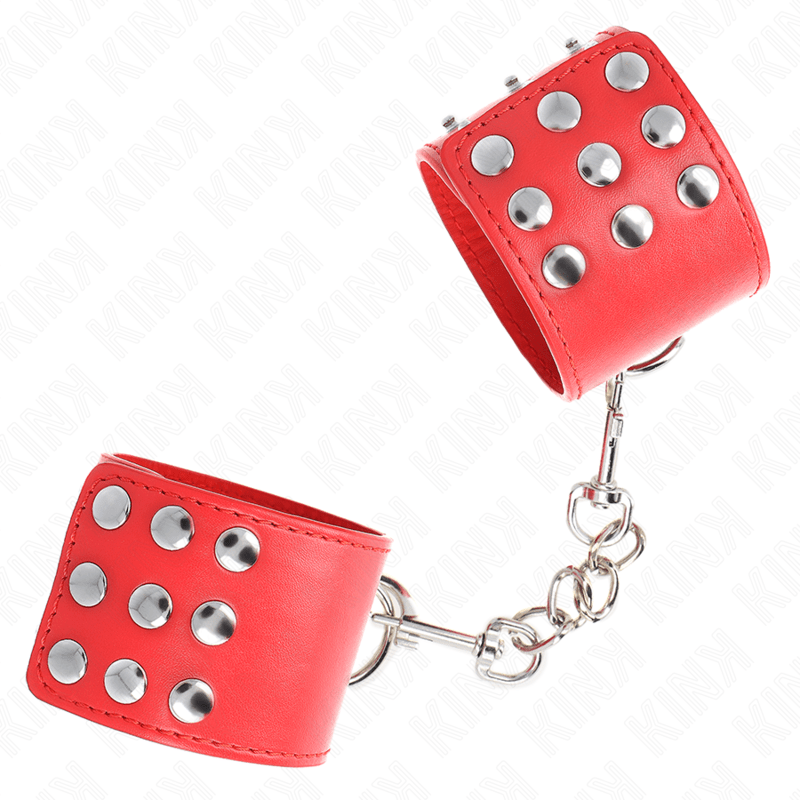 KINK - WRIST RESTRAINTS WITH SNAP FASTEN RED ADJUSTABLE 19 - 24 CM X 5.5 CM - Kink&Play