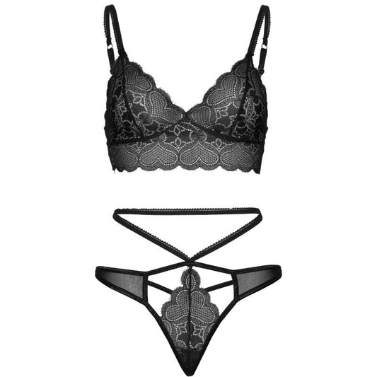 LEG AVENUE - 2 PIECES SET STRAPPY CUT G STRING S/M - Kink&Play