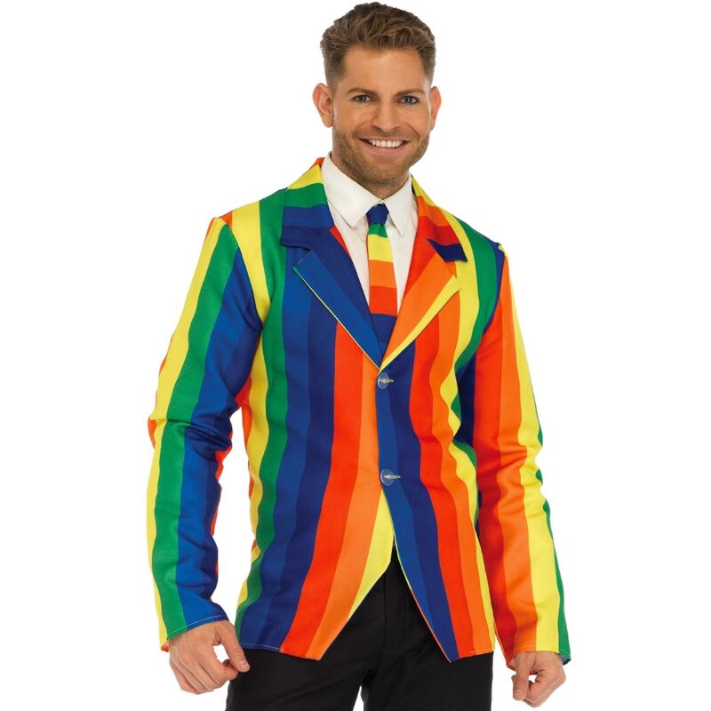 LEG AVENUE - BLAZER + TIE RAINBOW M - Kink&Play