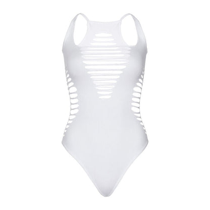 LEG AVENUE - BODY THONG RACERBACK BLACK - Kink&Play