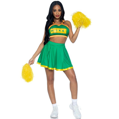 LEG AVENUE - COSTUME CHEERLEADER GREEN S/M - Kink&Play