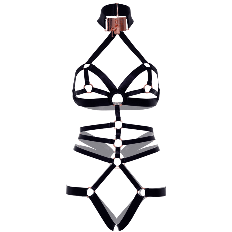 LEG AVENUE - CROTCHLESS ELASTIC BODY HARNESS - Kink&Play