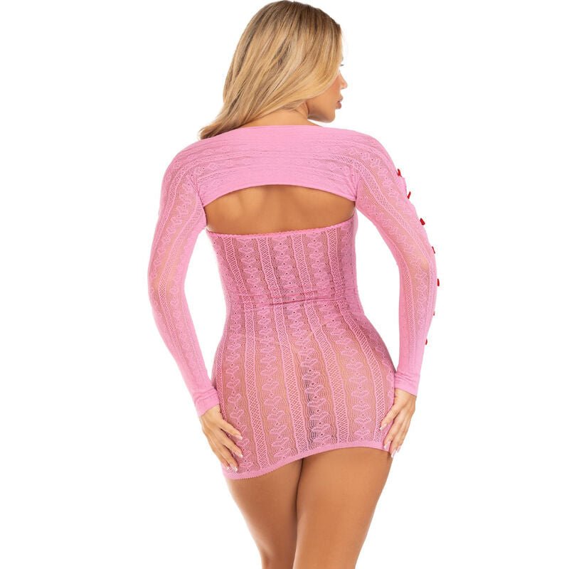 LEG AVENUE - DRESS HEART & BOWS PINK ONE SIZE - Kink&Play
