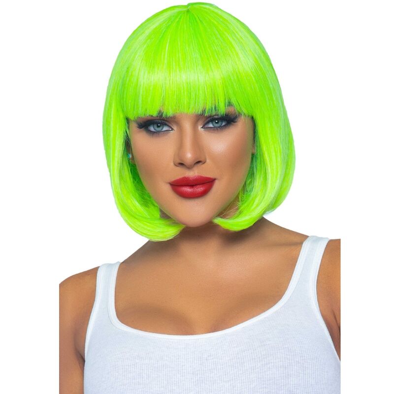 LEG AVENUE - FLUORESCENT BOB WIG NEON GREEN - Kink&Play