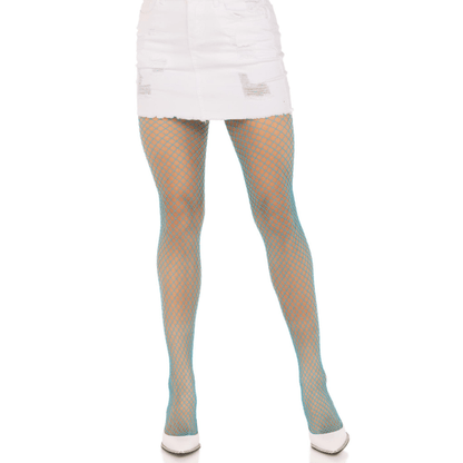 LEG AVENUE - LYCRA FISHNNET PANTYHOSE BLUE - Kink&Play