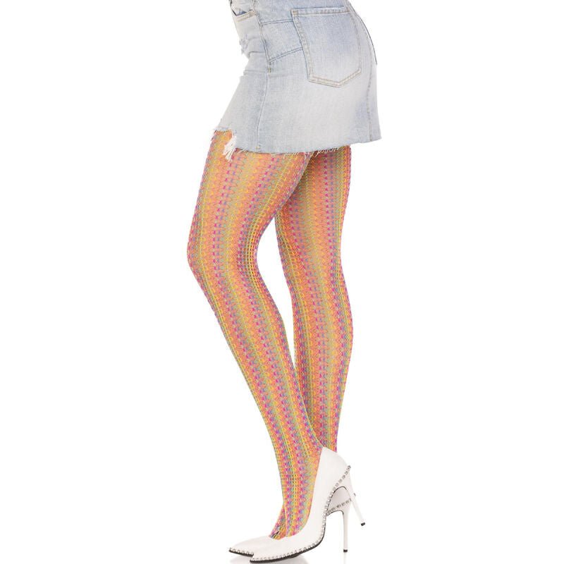 LEG AVENUE - MULTICOLOR CROCHET STOCKINGS - Kink&Play