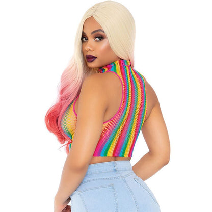 LEG AVENUE - MULTICOLOR NET TOP - Kink&Play