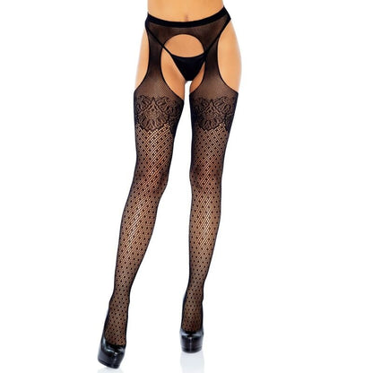 LEG AVENUE - POLKA DOT SUSPENDER HOSE ONE SIZE - Kink&Play