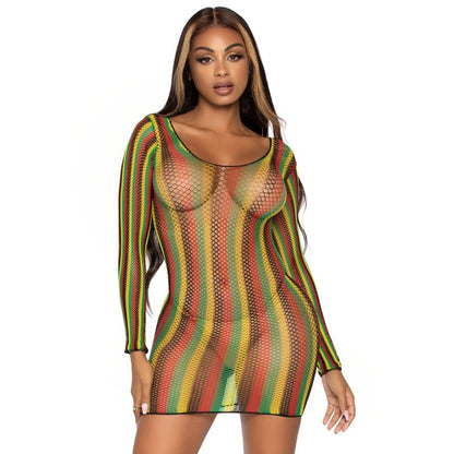LEG AVENUE - RASTA MINI DRESS ONE SIZE - Kink&Play