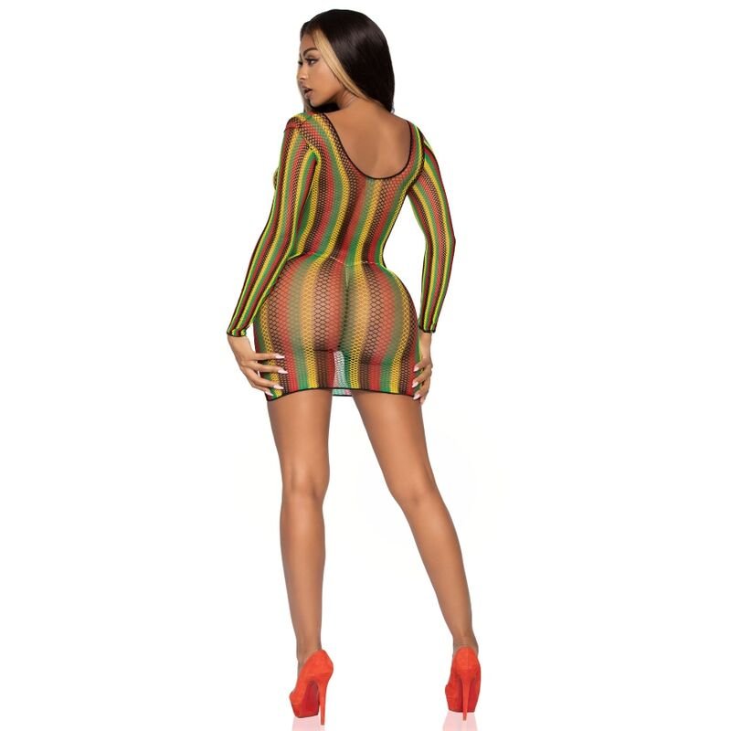 LEG AVENUE - RASTA MINI DRESS ONE SIZE - Kink&Play