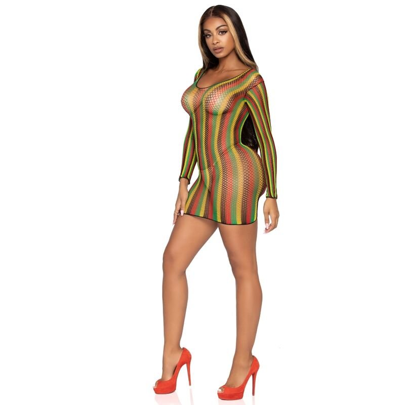 LEG AVENUE - RASTA MINI DRESS ONE SIZE - Kink&Play