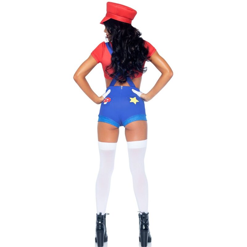 LEG AVENUE - SEXY COSTUME MARIO BROS RED/BLUE M - Kink&Play