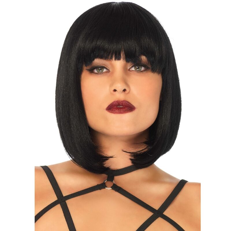 LEG AVENUE - SHORT NATURAL BOB WIG BLACK - Kink&Play