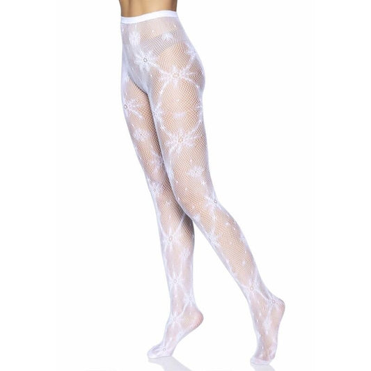 LEG AVENUE - SNOWFLAKE FISHNET TIGHTS ONE SIZE - Kink&Play